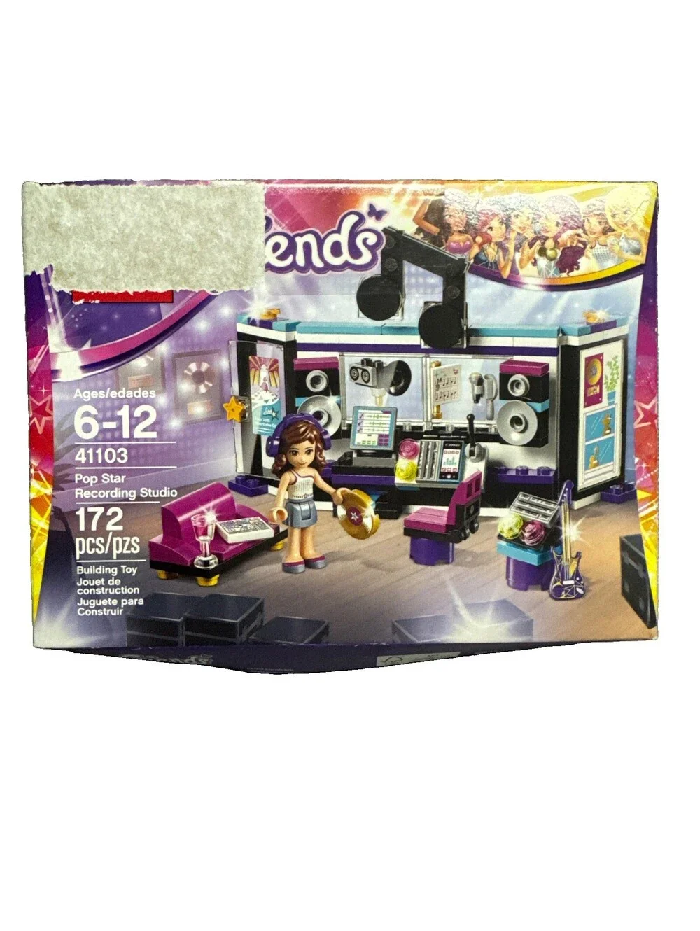LEGO FRIENDS: Pop Star Recording Studio (41103) Olivia Box Damage 172 Pcs
